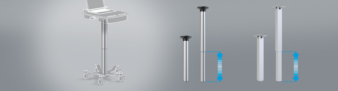 product picture: 1-leg adjustable table column