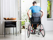 sit-stand wheelchair with SUSPA gas springs